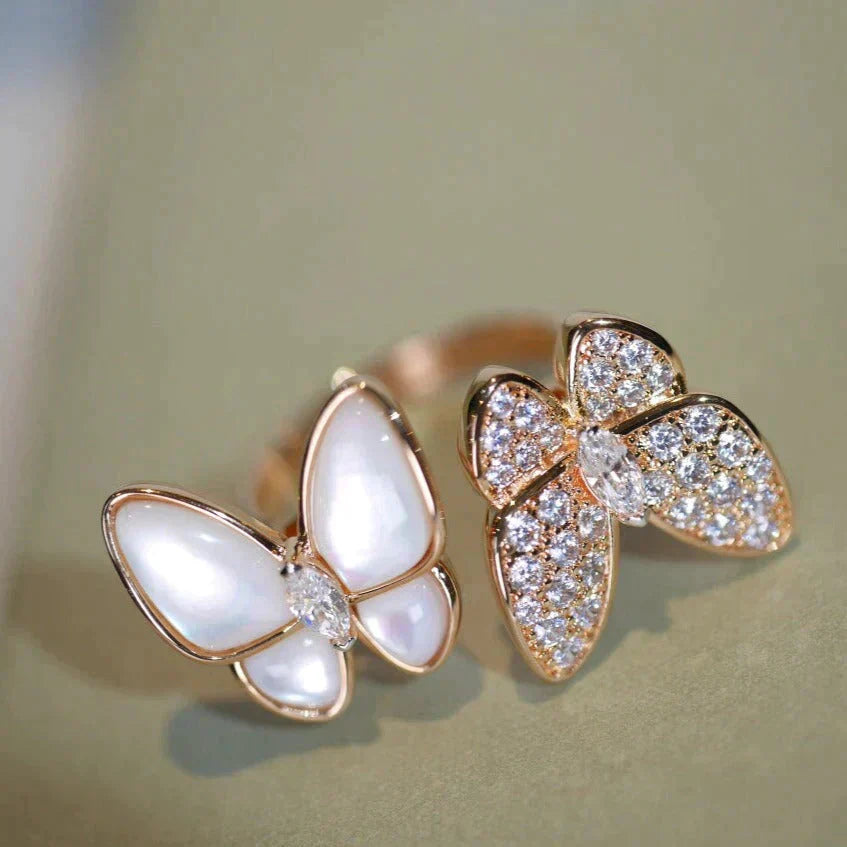 VCA TWIN BUTTERFLY DIAMOND MOP RING