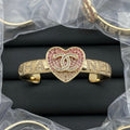 Chanel Pink Heart Bangle Bracelets