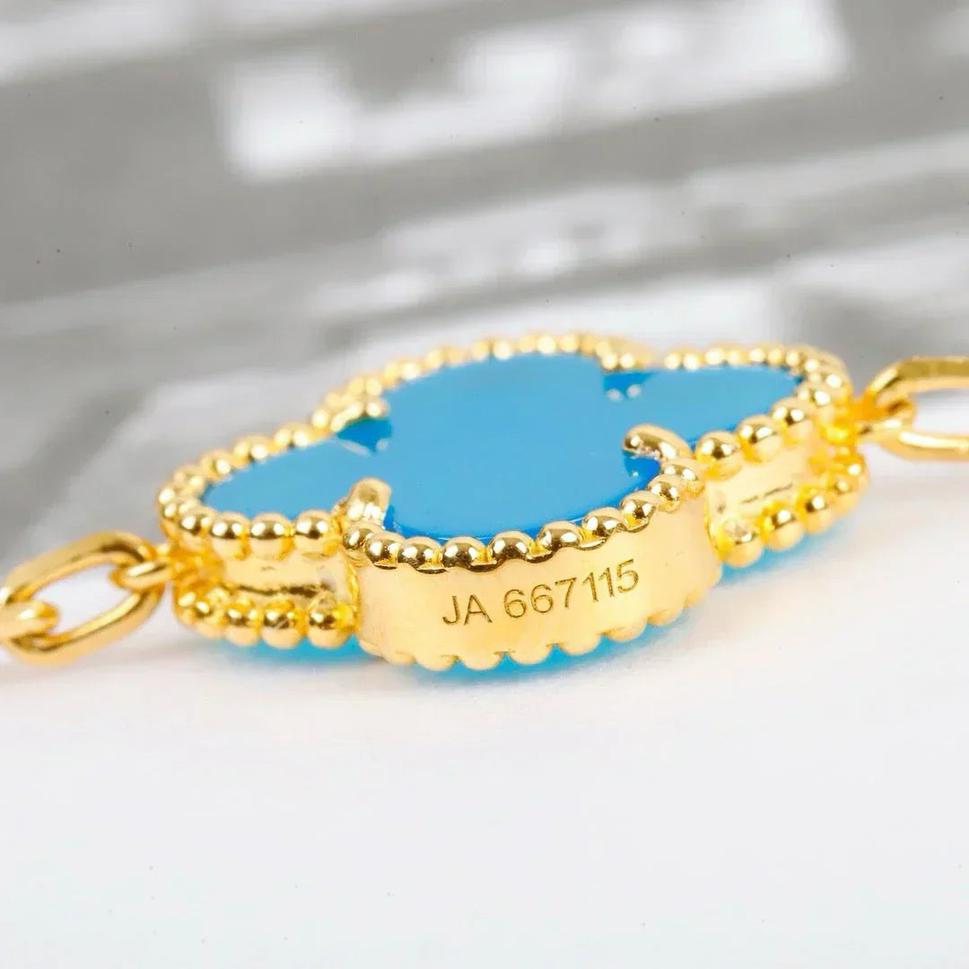 VCA CLOVER 5 MOTIF TURQUOISE BRACELET COLLECTION