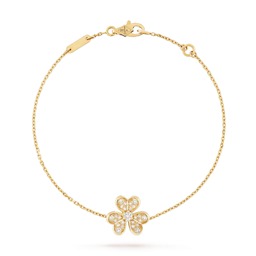 VCA FRIVOLE GOLD FLOWER DIAMOND BRACELET