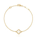 VCA CLOVER WHITE MOP SINGLE FLOWER BRACELET